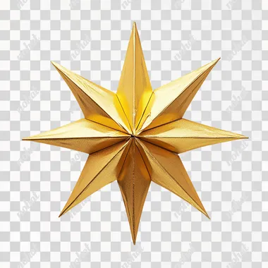 christmas star, golden, white background  --s 50