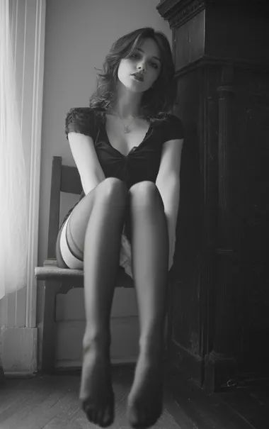 female feet in stockings