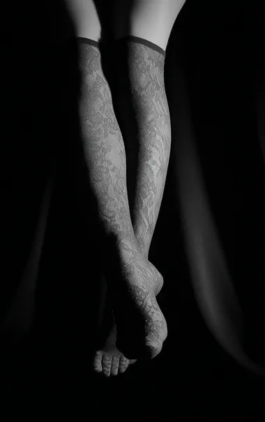 female feet in stockings