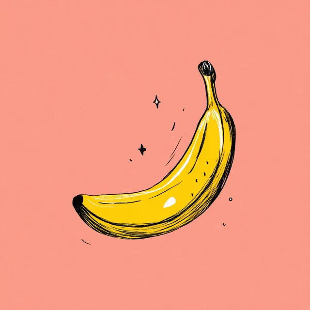 Whimsical Banana Illustration