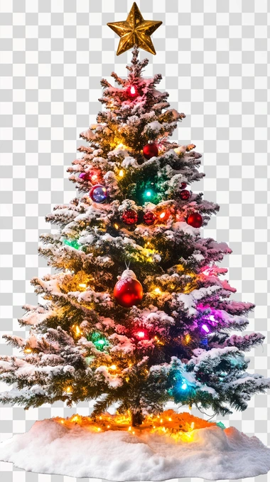 christmas tree emoji in 3D with a white background, just a beautiful tree, isolated on white background, png transparent image
