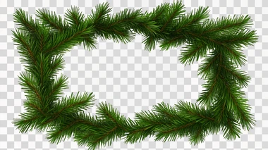 Christmas Tree Border, rectangle shape, isolated