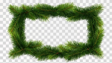 Christmas Tree Border, rectangle shape, isolated