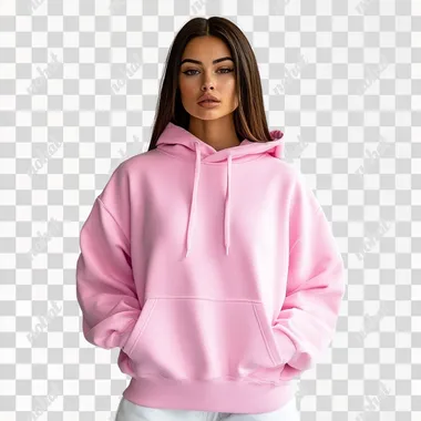 design basic 3d oversized baby pink hoodie