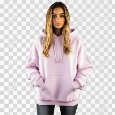design basic 3d oversized baby pink hoodie