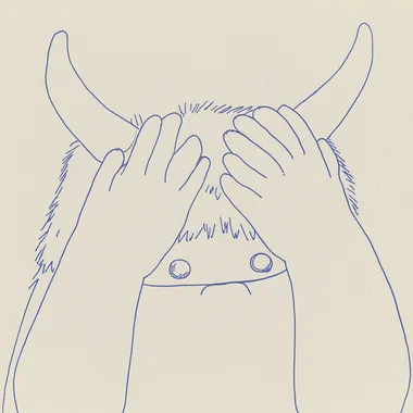 a hand drawing isolated illustration on the white background of a cute creature expressing migraine headache : :  1831983442 rofile c6so3sz --sw 500