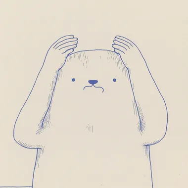 a hand drawing isolated illustration on the white background of a cute creature expressing migraine headache : :  1831983442 rofile c6so3sz --sw 500