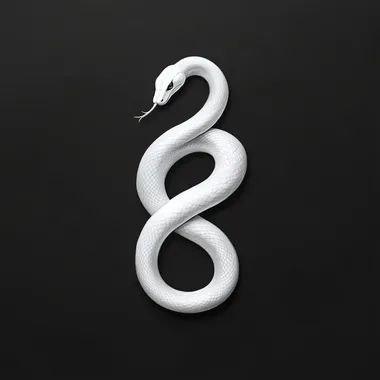 logo, white snake, proffesional, minimalistic,