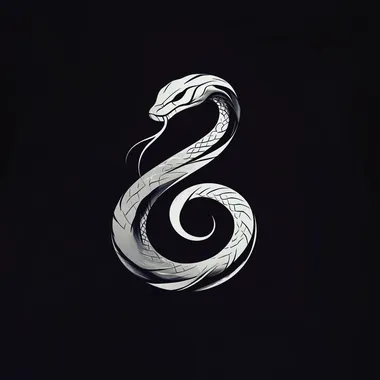 logo, white snake, proffesional, minimalistic,