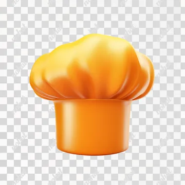 ultra realistic 3D icon cooking hat on white background ar 1:1 --s 50