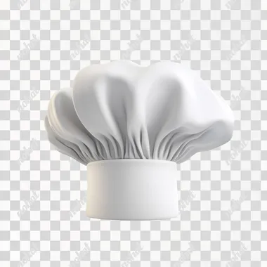 ultra realistic 3D icon cooking hat on white background ar 1:1 --s 50
