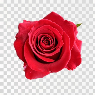 red rose from top