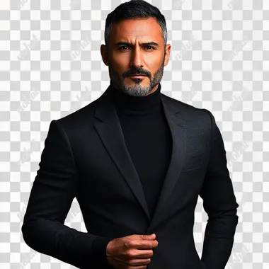A GOOD LOOKING SAUDI MAN CALLED MOHAMED ALFAYESWITH professional portet standing like an architect pic with grey color background front pose crosed hand