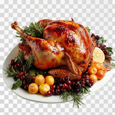 clip art of a christmas turkey on a white background