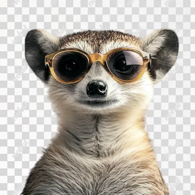 an animal with a fun accessory on a white background, nikon, v6