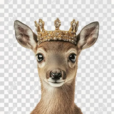 an animal with a fun accessory on a white background, nikon, v6