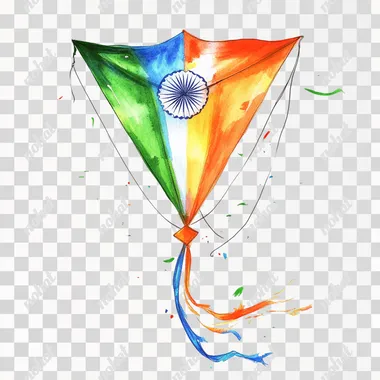 design of kite in colours flag of India
