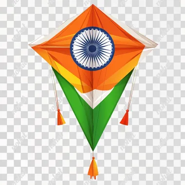 design of kite in colours flag of India