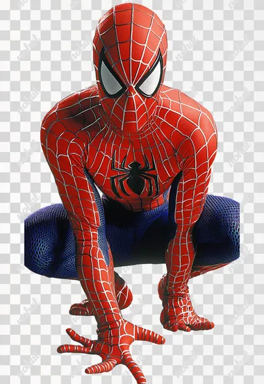 spiderman,no background,front,full body photo.