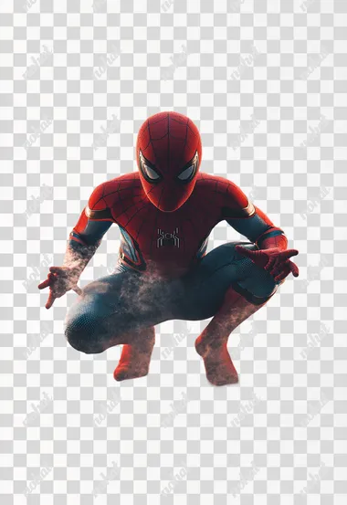 spiderman,no background,front,full body photo.