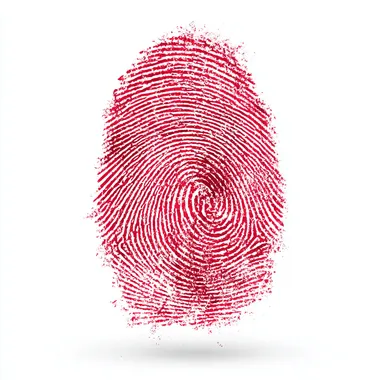 Symbol fingerprint pattern isolated on white background. fingerprint biometric identity and approval. concept of the future of security and password ,isolated on white background, ultrabright,   dof, bokeh