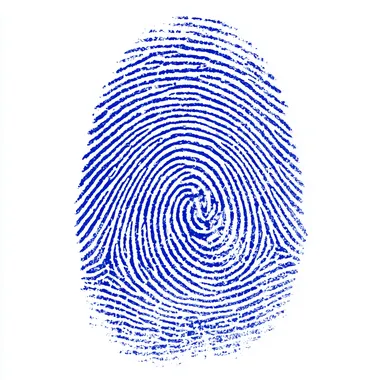 Symbol fingerprint pattern isolated on white background. fingerprint biometric identity and approval. concept of the future of security and password ,isolated on white background, ultrabright,   dof, bokeh