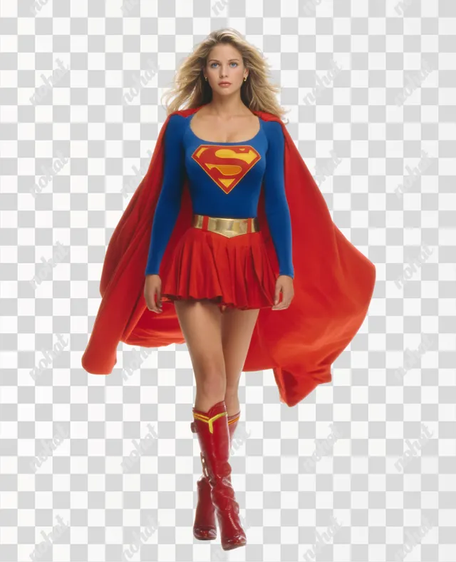 PNG Empowered Supergirl in Action