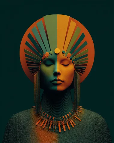 Surreal fashion portrait, model with elaborate avant-garde styling. eyes open. dramatic coral and gold color palette, striking face decorations, ornate jewelry, textured background, ethereal lighting, highly detailed, fashion editorial aesthetic, 8k, hyperrealistic textures, dramatic composition, studio photography with artistic post-processing  --exp 30 --raw  1566232525 --sv 4 --sw 1000