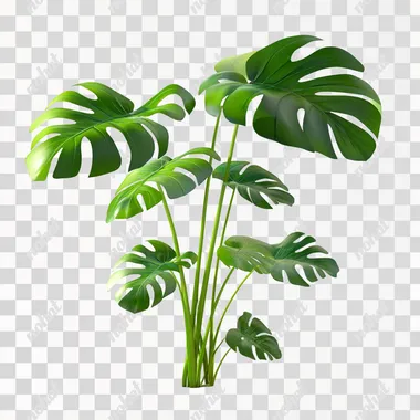 plant power isolated white backgrpund 3d shadow
