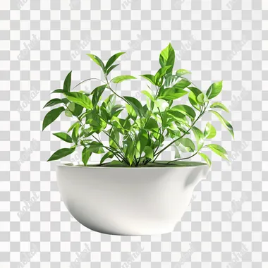plant power isolated white backgrpund 3d shadow