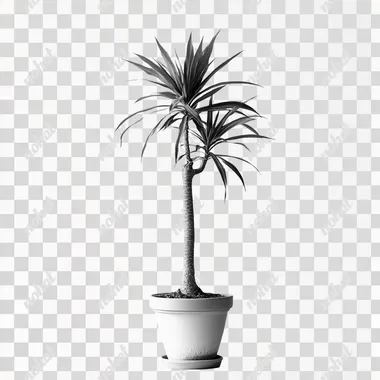 black and white Dracaena marginata