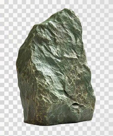flat horizontal rock, in the style of a bronze green statue, studio lighting, white background, photorealistic, high detail, 8k