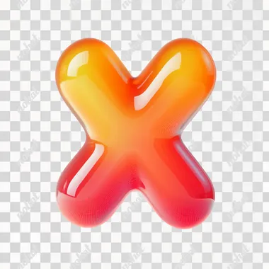 render of toy the plus sign. The plus sign has a gradient color from orange to red and is floating in the air. The background is transparent, ensuring a high-quality, crisp, and clean image suitable for various uses