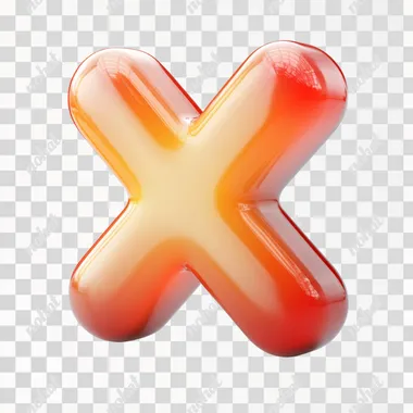 render of toy the plus sign. The plus sign has a gradient color from orange to red and is floating in the air. The background is transparent, ensuring a high-quality, crisp, and clean image suitable for various uses