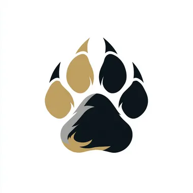 One color drawn Bernese mountain dog paw for a logo rofile eknnymm
