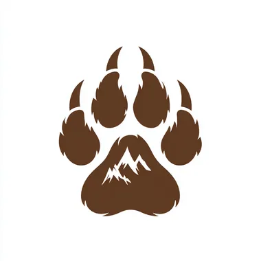 One color drawn Bernese mountain dog paw for a logo rofile eknnymm