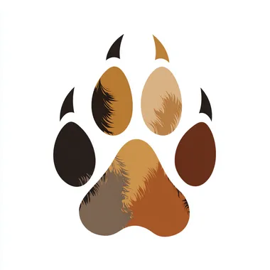 One color drawn Bernese mountain dog paw for a logo rofile eknnymm