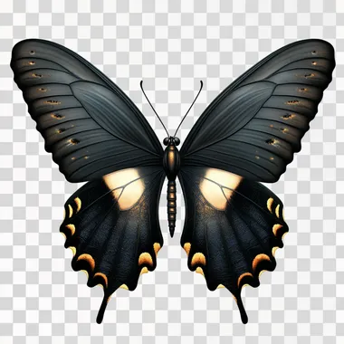 realistic image of a big, fat fantasy butterfly with spread wings, isolated on white background --s 50