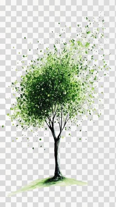 poplar tree white background,