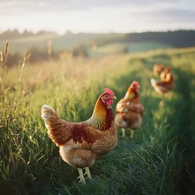 Chicken farm, grass, hens, farm, real photos --s 250