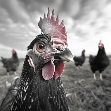 Chicken farm, grass, hens, farm, real photos --s 250