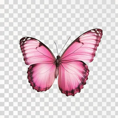 a pink butterfly isolated on a white backgroud