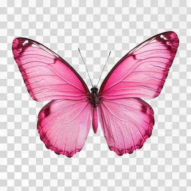 a pink butterfly isolated on a white backgroud