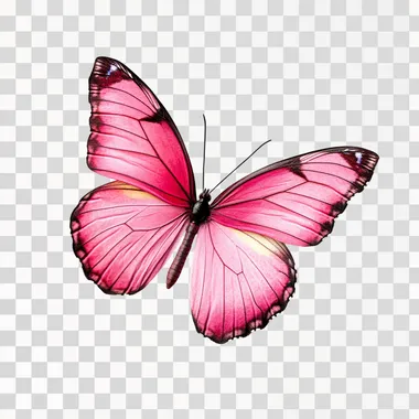 a pink butterfly isolated on a white backgroud