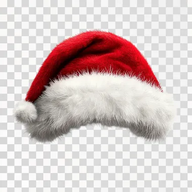 Santa Claus hat on white background, high detail