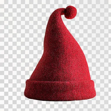 Santa Claus hat on white background, high detail