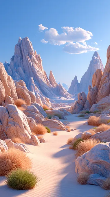 Wide shot of an endless desert with mountains in the background, beige color tones, hyper-realistic photography.  --s 750   wx4kbjo