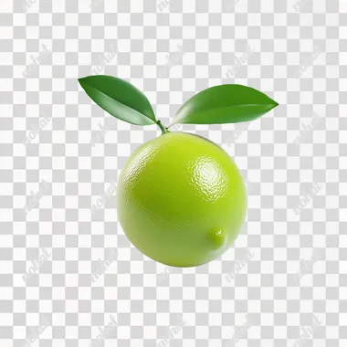 lemon with leaf, realistic, photo like, white background
