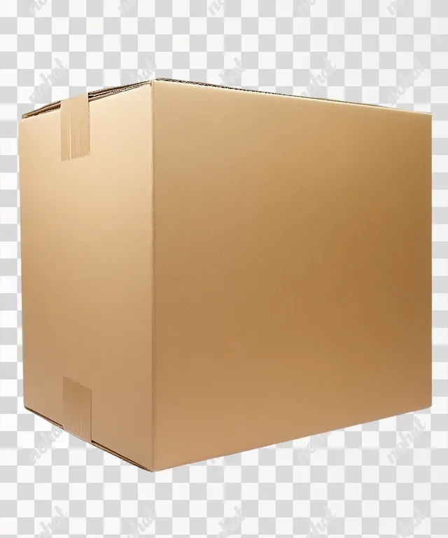 a cardboard box on a PNG transparent background