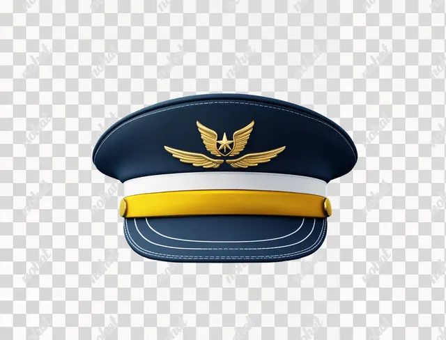 Professional Pilot's Hat with Emblem for Air Traffic Control